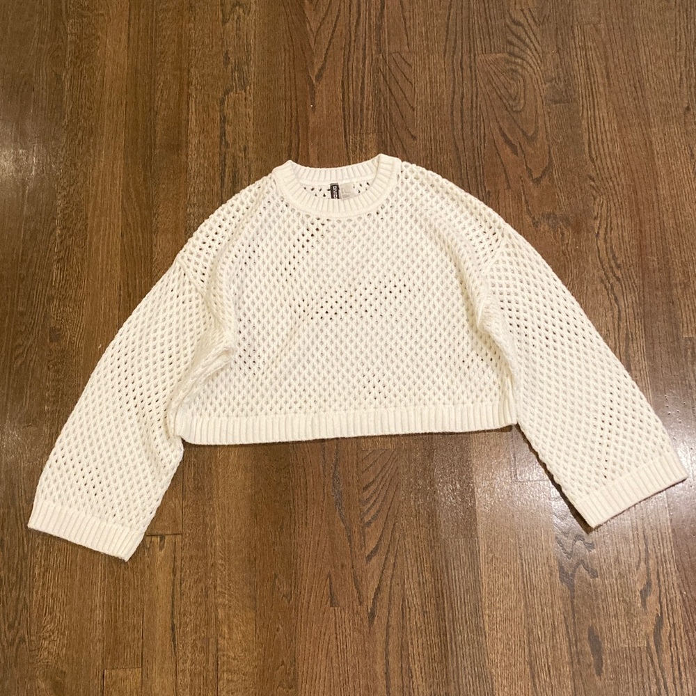 H&M White Knit Sweater